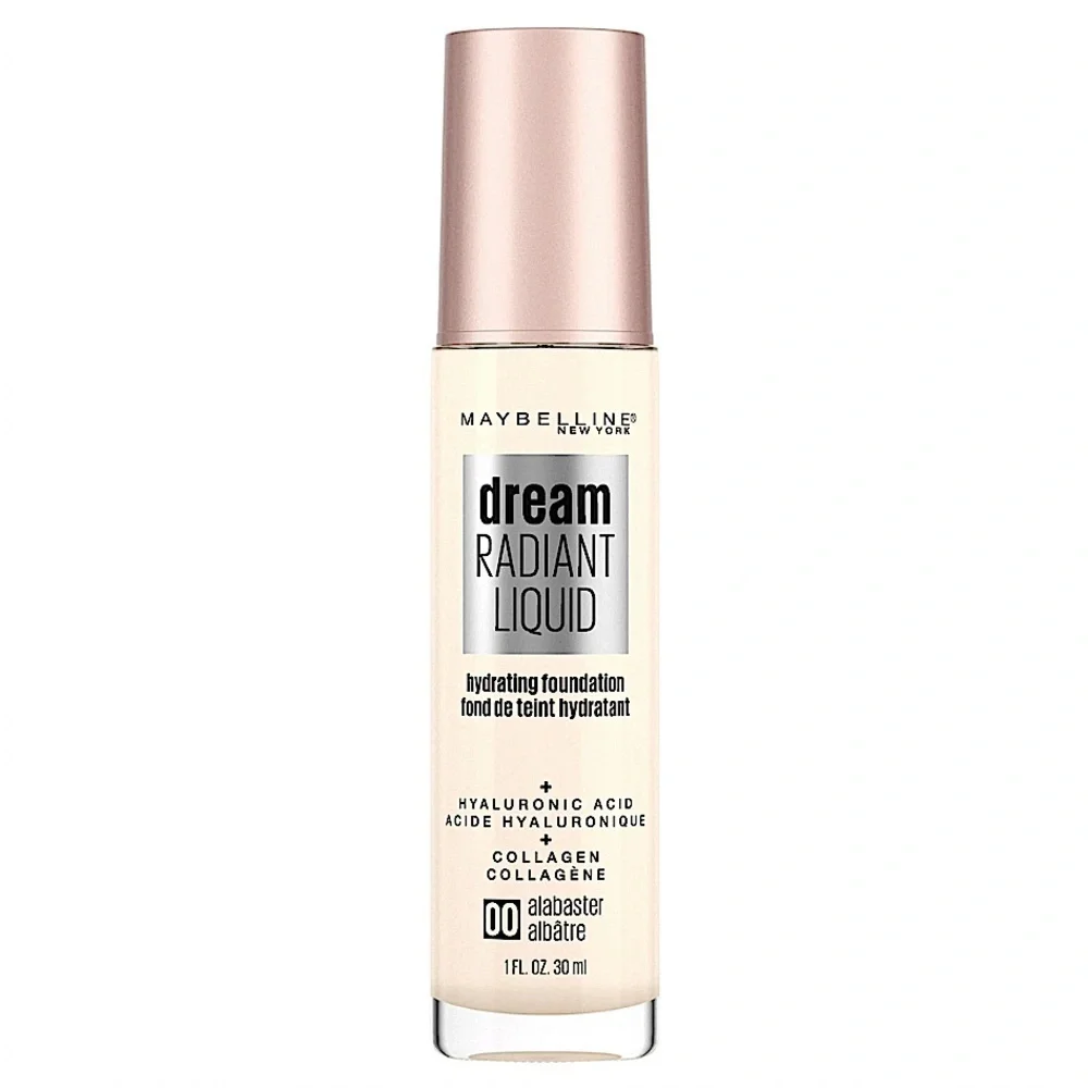Maybelline 00 Alabaster Dream Radiant Liquid Hydrating Foundation 1oz